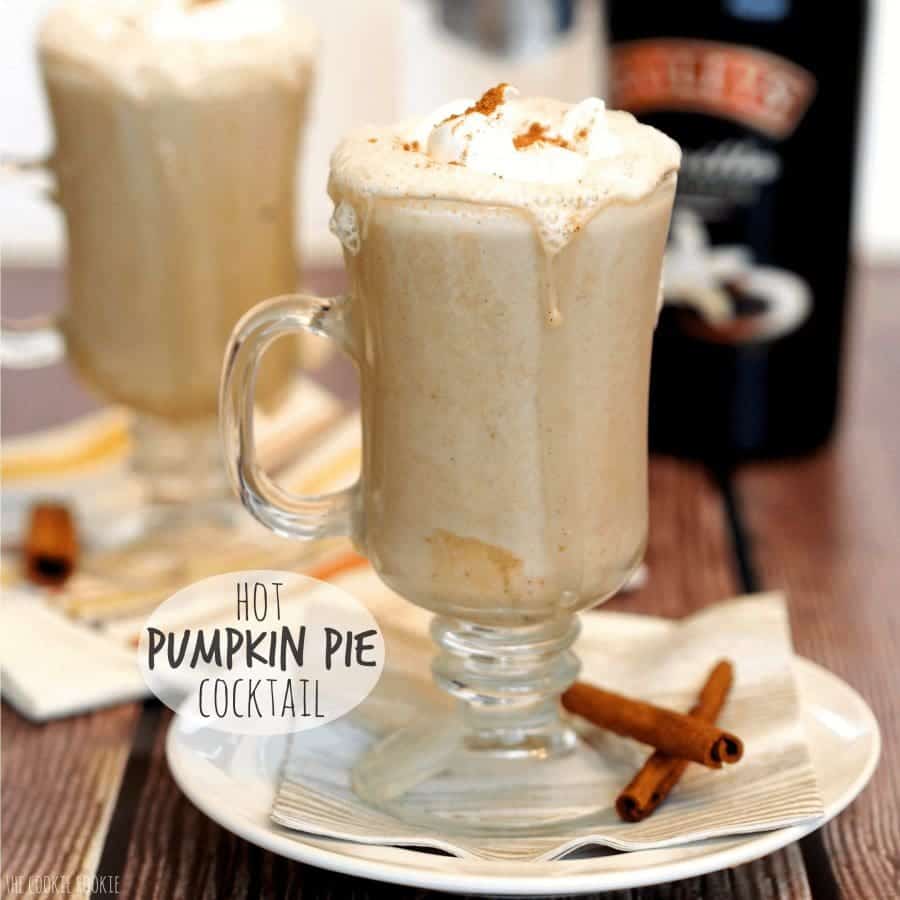 pumpkin cocktail in a glass mug