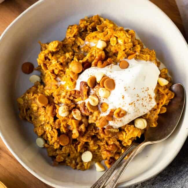 featured pumpkin pie oatmeal