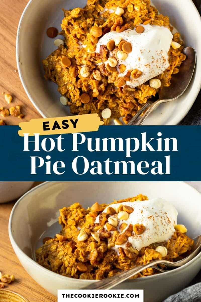 pumpkin pie oatmeal pinterest