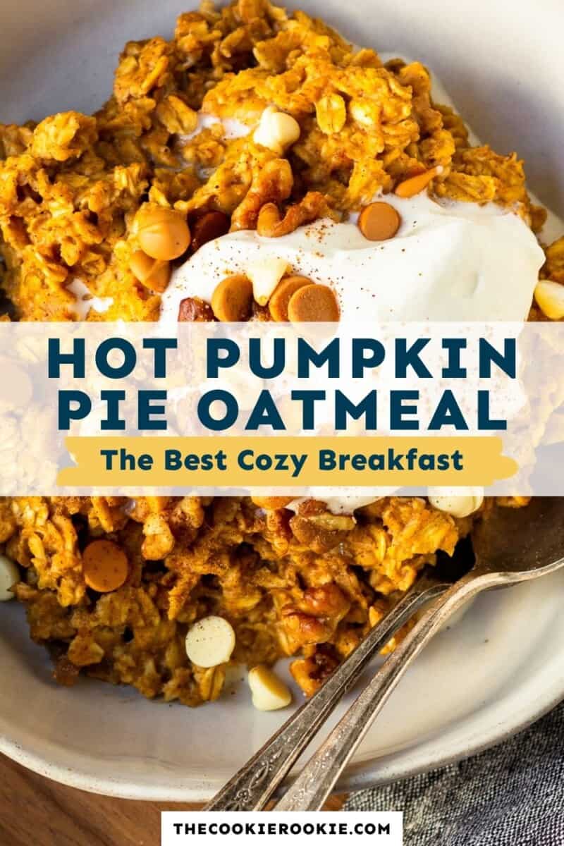 pumpkin pie oatmeal pinterest