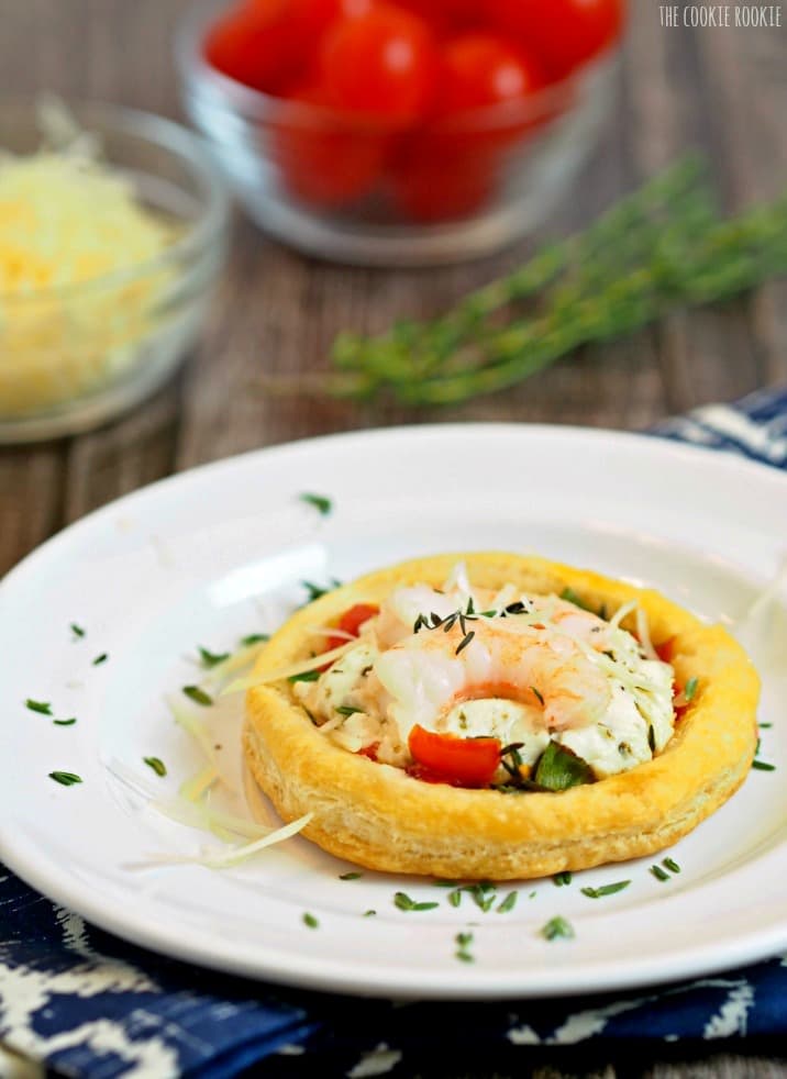 shrimp topping the tart