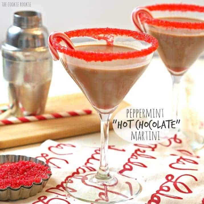 peppermint “hot chocolate” martini