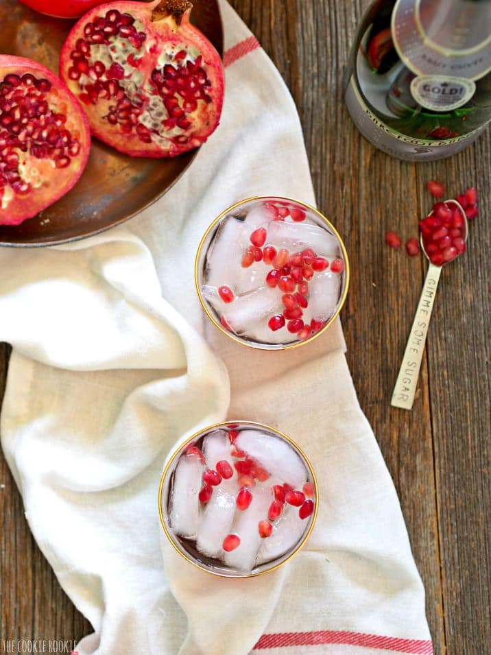 Pomegranate Champagne Sangria | The Cookie Rookie