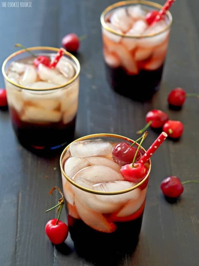 Dark Cherry Cream Soda Cocktail Recipe - The Cookie Rookie®