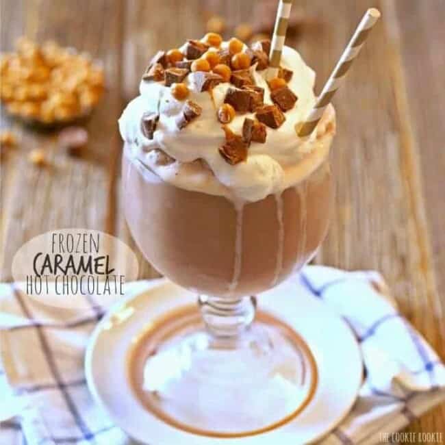 Frozen Caramel Hot Chocolate! Just like Serendipity. Easy , fun, and delicious for the entire family! | The Cookie Rookie