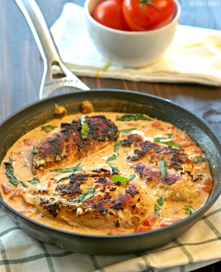 Skillet Basil Cream Chicken The Cookie Rookie®