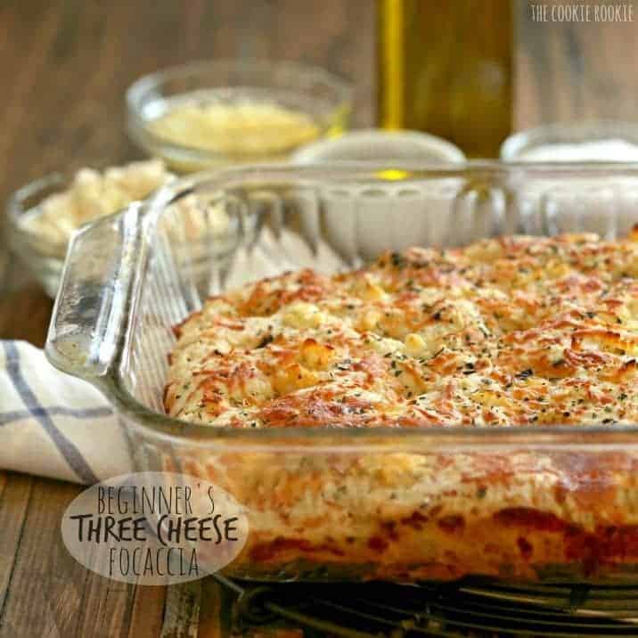 beginner’s three cheese focaccia