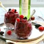 Triple Berry Wine Slush! Made EASY with frozen berries and red wine. ONLY THREE INGREDIENTS! Love. | The Cookie Rookie