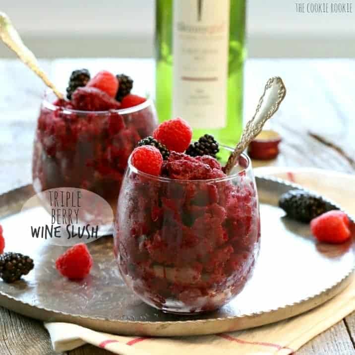 triple berry wine slush