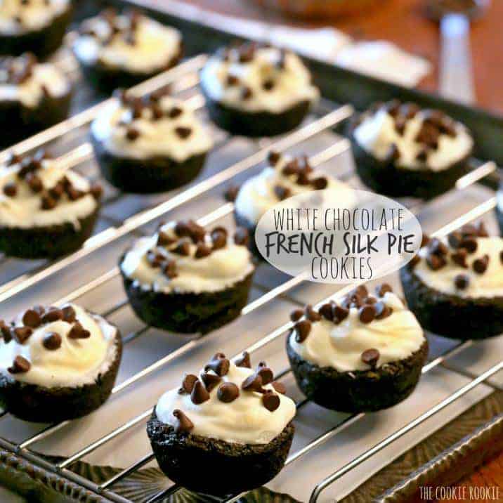 white chocolate french silk pie cookies