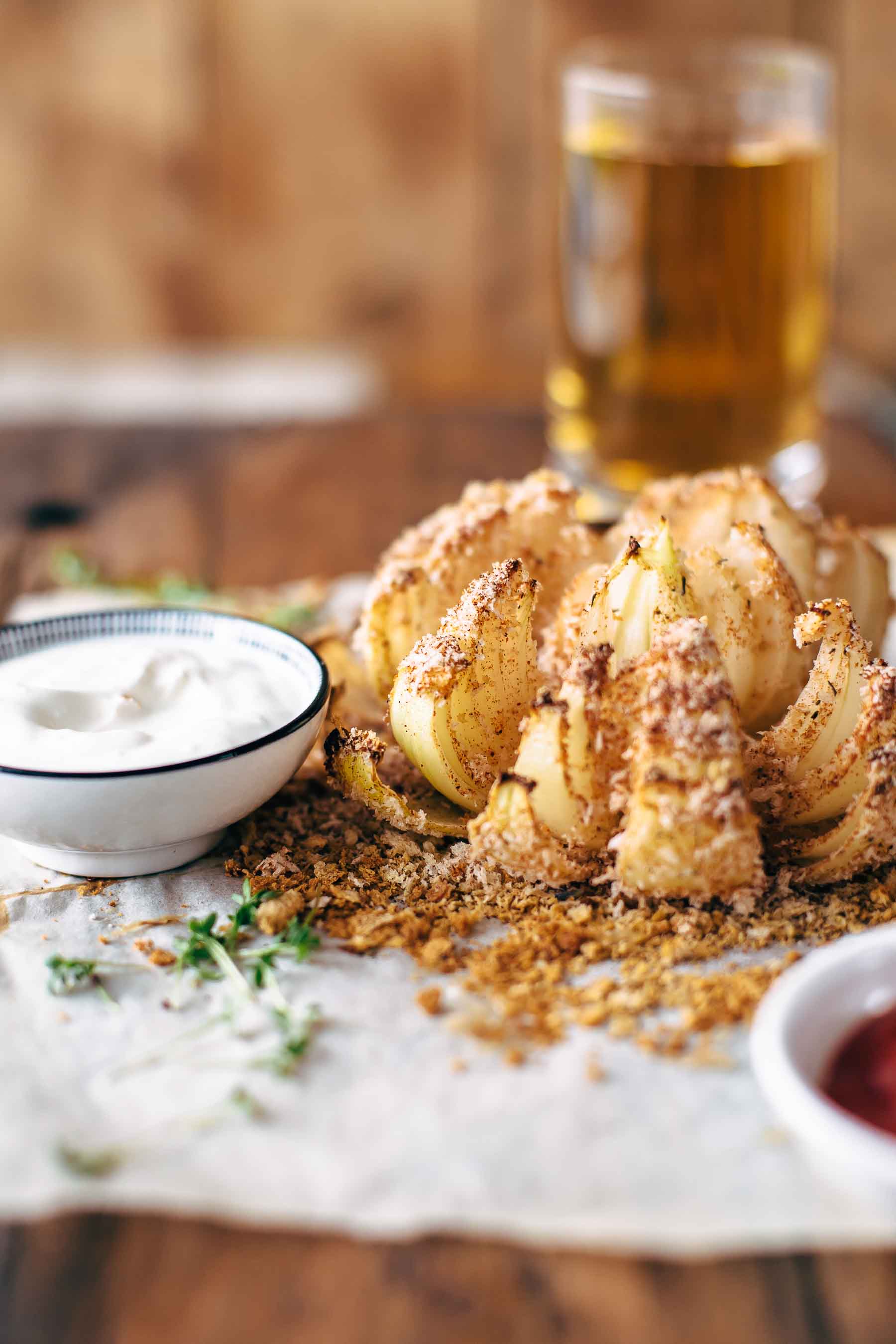 Baked Blooming Onion {Healthier Bloomin' Onion}