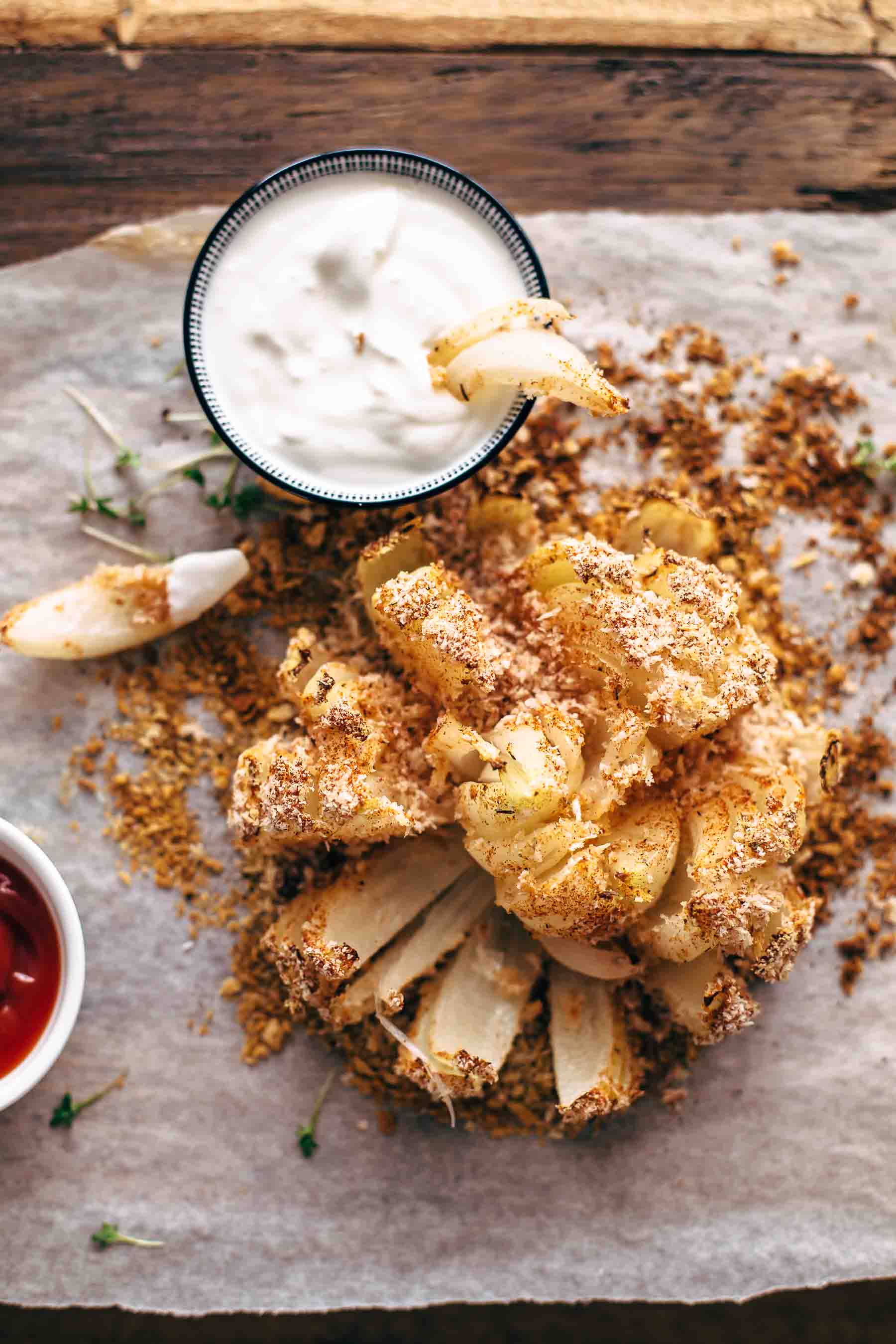 Baked Blooming Onion - Creme De La Crumb