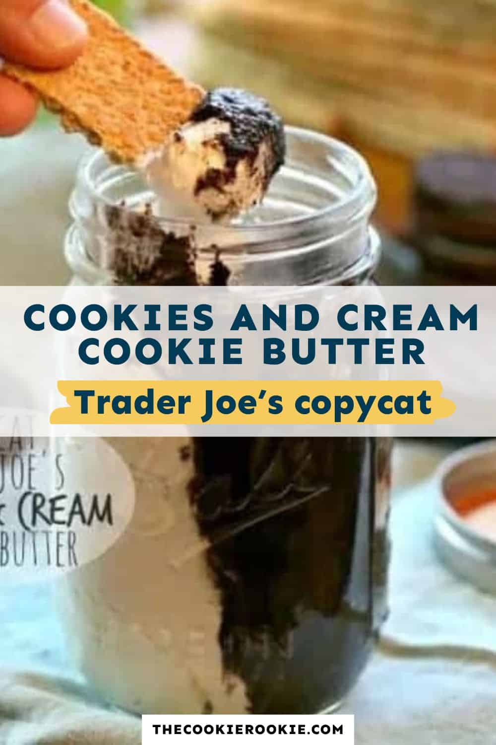 Cookies and Cream Cookie Butter pin image