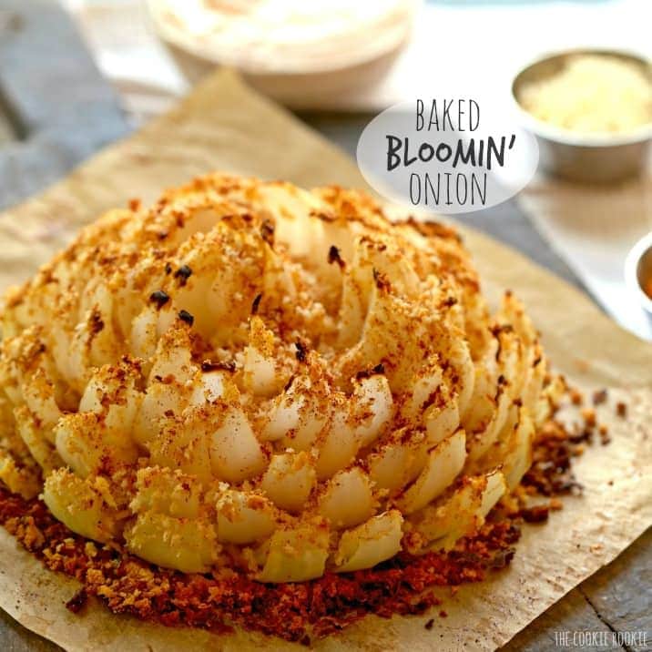 Baked Blooming Onion Healthier Bloomin' Onion | The Cookie Rookie