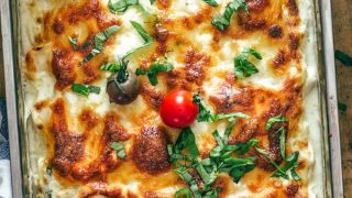 Creamy White Chicken Lasagna (Caprese Chicken Lasagna)