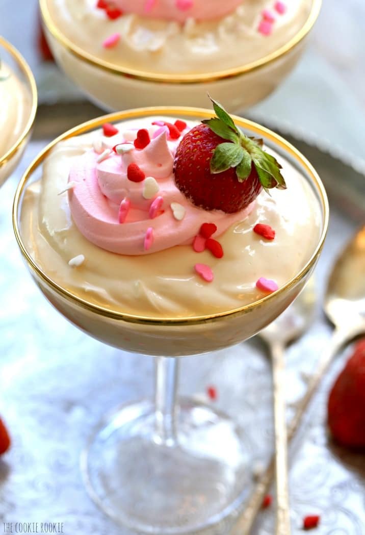 no bake cheesecake in fun glasses with sprinkles