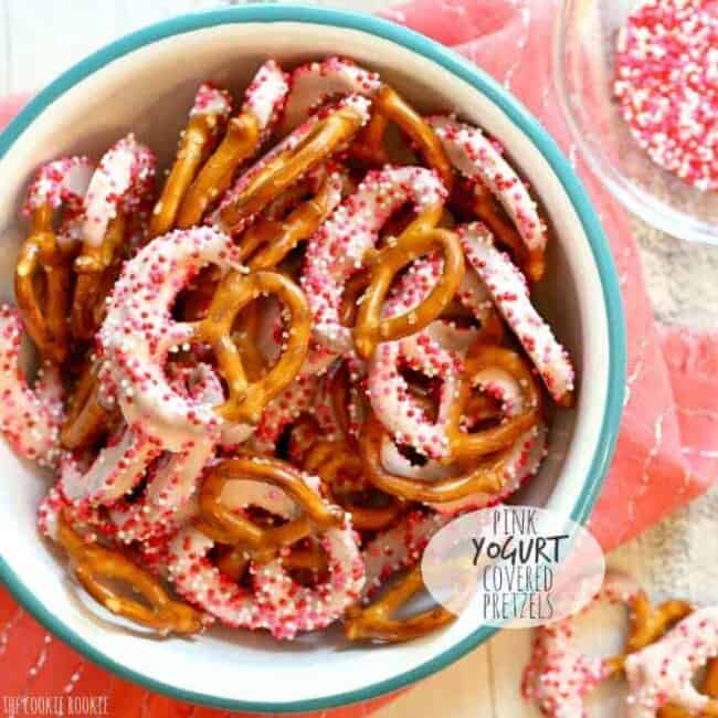 Pink Yogurt Covered Pretzels Recipe The Cookie Rookie®