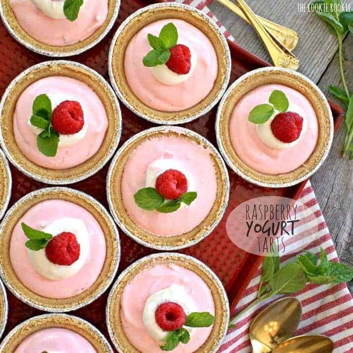 Raspberry Yogurt Tarts