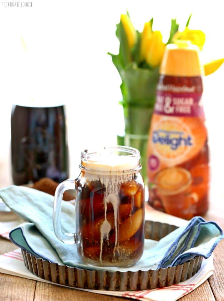 iced coffee on a plate