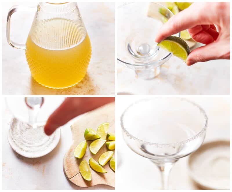 step by step photos for how to make beer margaritas.