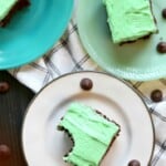 Mint Chocolate Guinness Brownies! Easy and fun green brownies made with quick mint icing and Guinness! Perfect for Saint Patrick's Day! Fun and festive | The Cookie Rookie