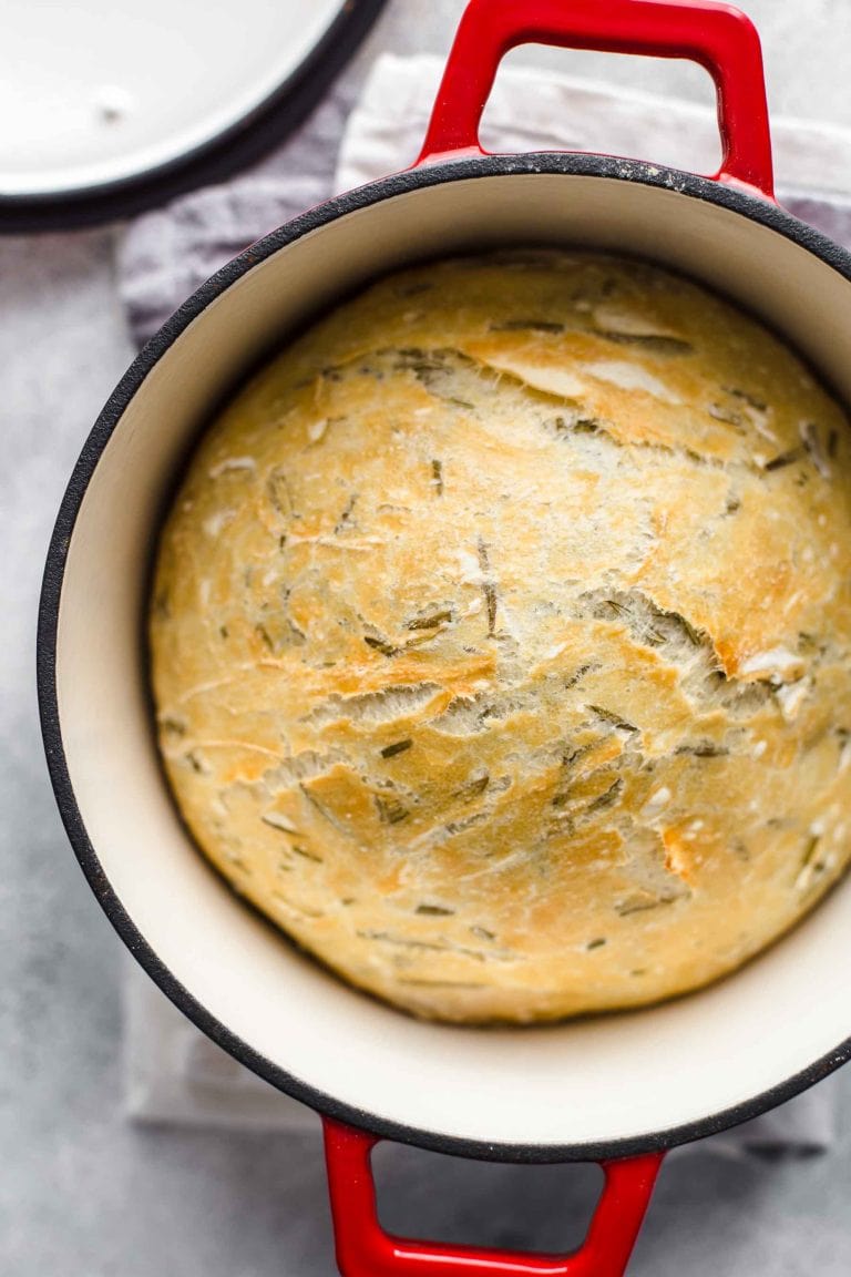 No Knead Dutch Oven Bread (Rosemary Bread) Recipe The Cookie Rookie®