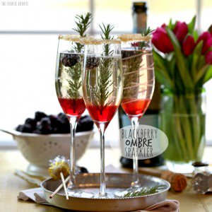 blackberry ombre sparklers on a tray