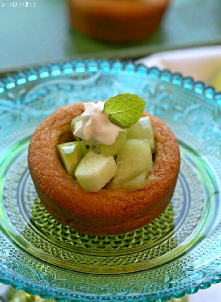 Green Fruit Salad Cookie Cups The Cookie Rookie