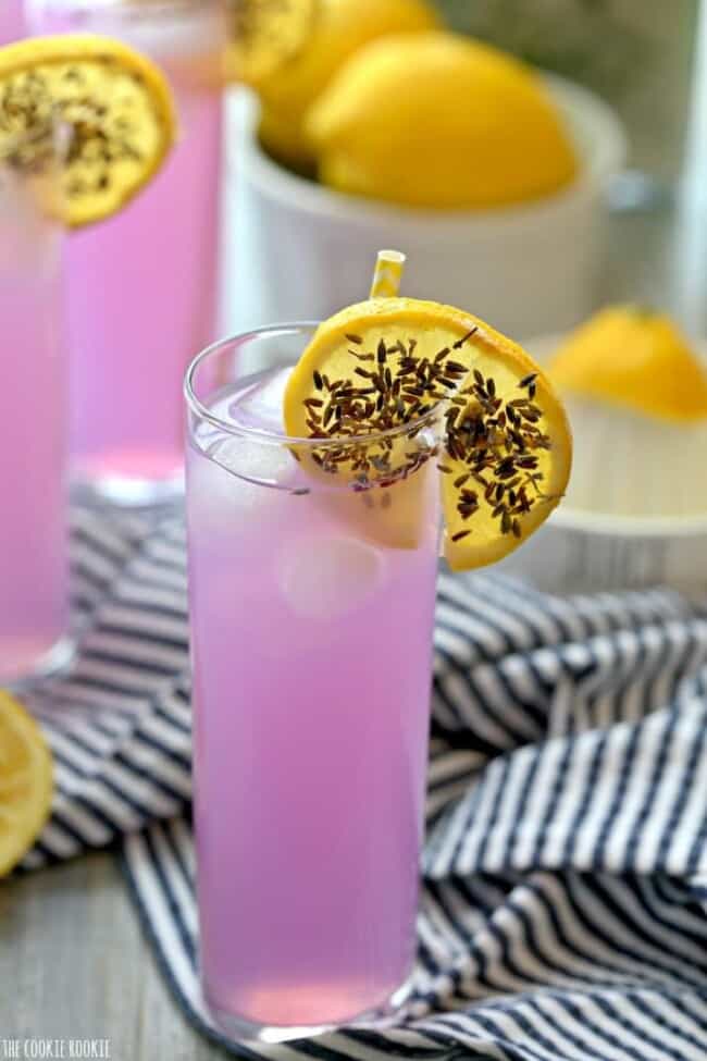 Lavender lemonade recipe mocktail or cocktail the cookie rookie