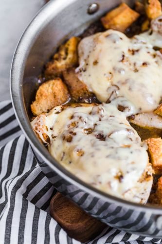 French Onion Chicken Skillet (VIDEO) - The Cookie Rookie