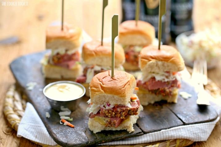 sliders on a table