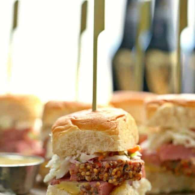 Slow Cooker Corned Beef and Cabbage Sliders