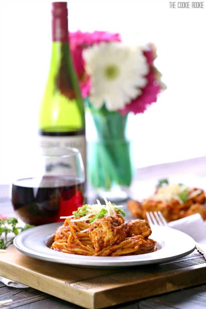 easy one pot chicken marinara pasta