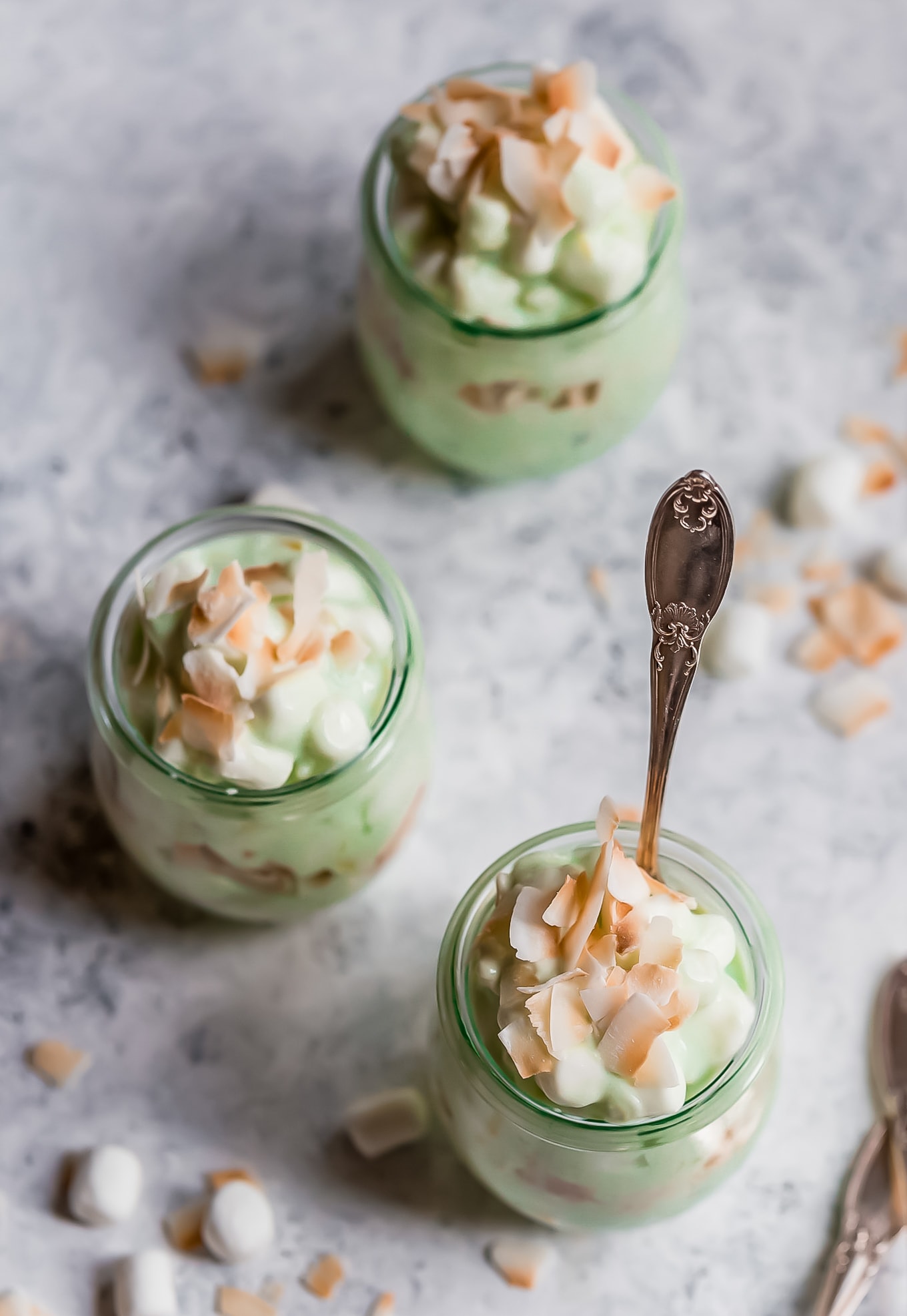 three jars of watergate salad