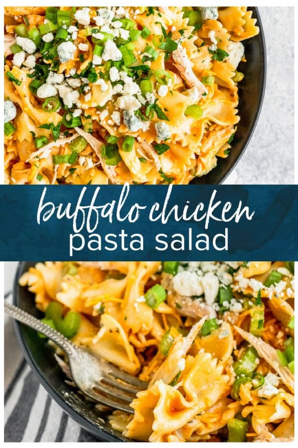 Buffalo Chicken Pasta Salad is the perfect BBQ side dish! I love the classic Buffalo Chicken flavors, so adding that into a pasta salad recipe is such a great combo. It's just the right amount of spice and heat to add to any summertime spread. This Easy Pasta Salad Recipe is so unique and delicious!