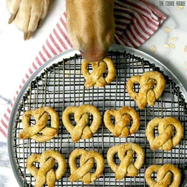 Oat and Apple Pretzel Dog Treats! ONLY FOUR INGREDIENTS! These smell good, are easy, and will make your pup's life very happy!