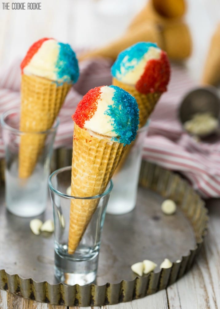 homemade red white and blue drumsticks