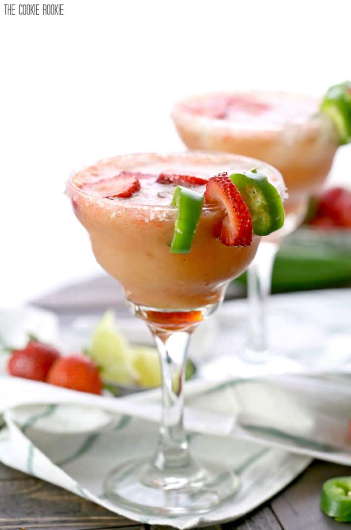 Skinny Strawberry Jalapeno Margarita The Cookie Rookie®