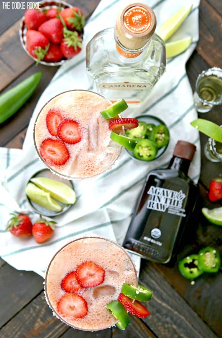Skinny Strawberry Jalapeno Margarita The Cookie Rookie®