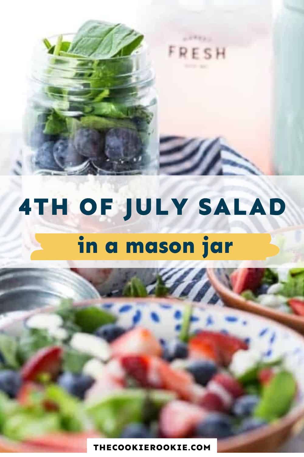 mason jar salad pin image