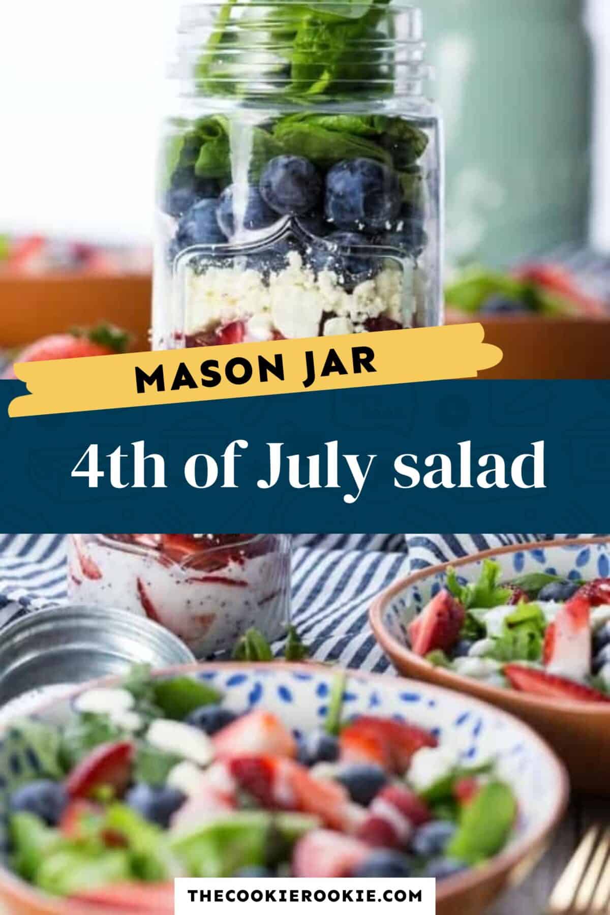 mason jar salad pin image