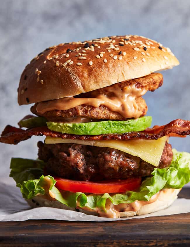 up close cowboy burgers