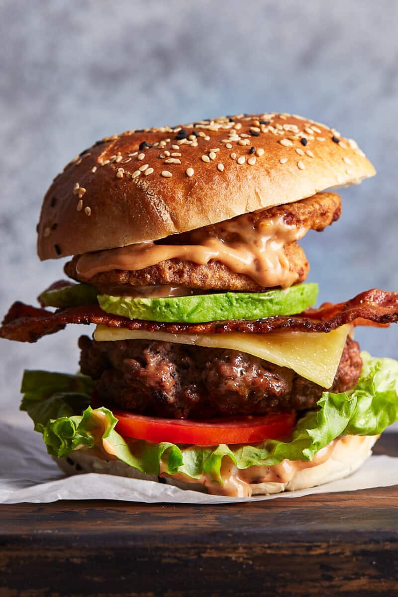 up close cowboy burgers