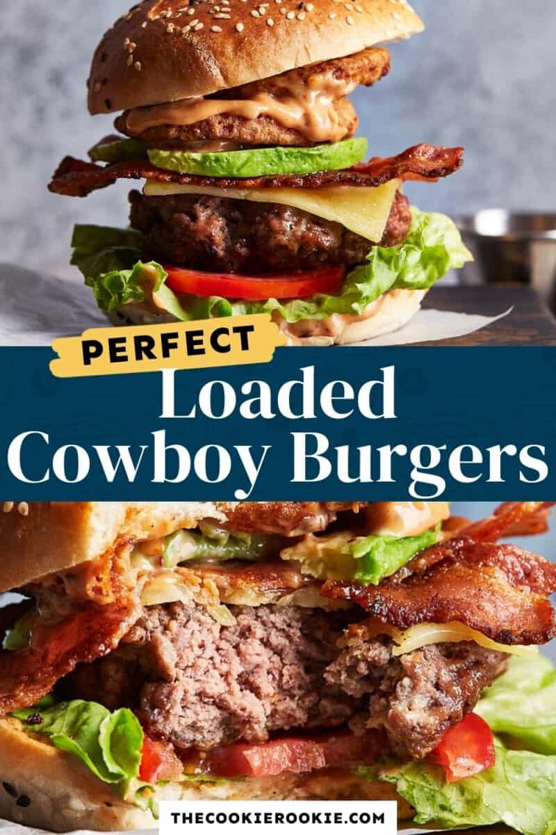 loaded cowboy burgers pinterest
