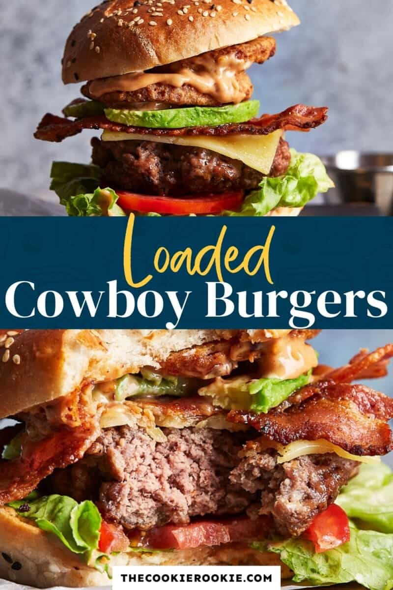 loaded cowboy burgers pinterest