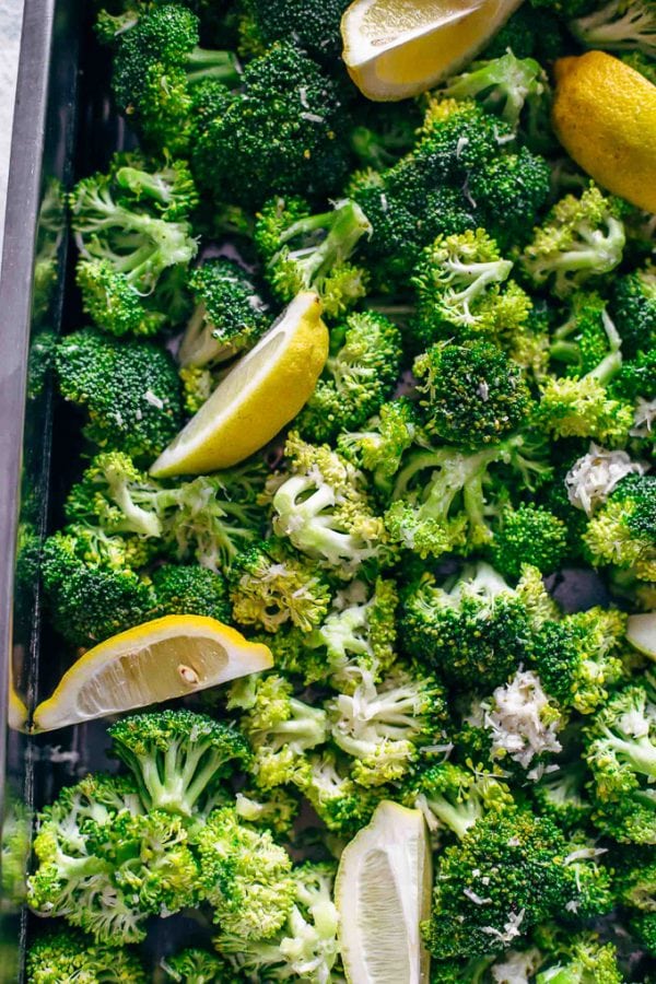 Parmesan Roasted Broccoli with Lemon (Baked Broccoli Side Dish) VIDEO