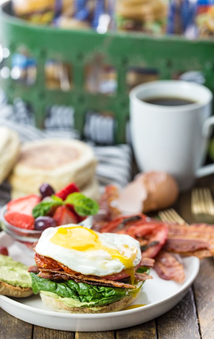 breakfast on a plate on a table