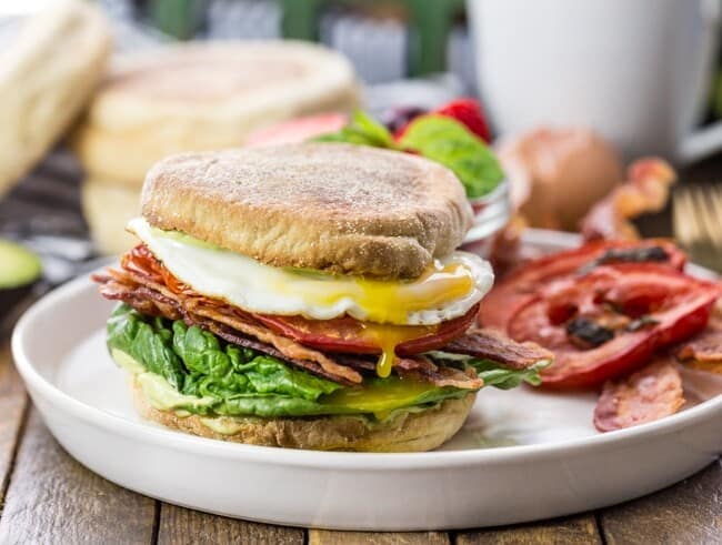 breakfast blt on plate