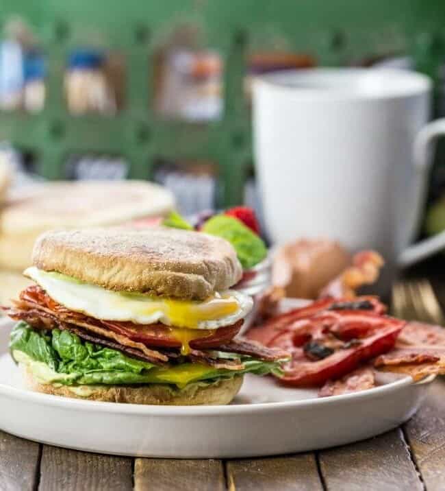 breakfast blt on plate