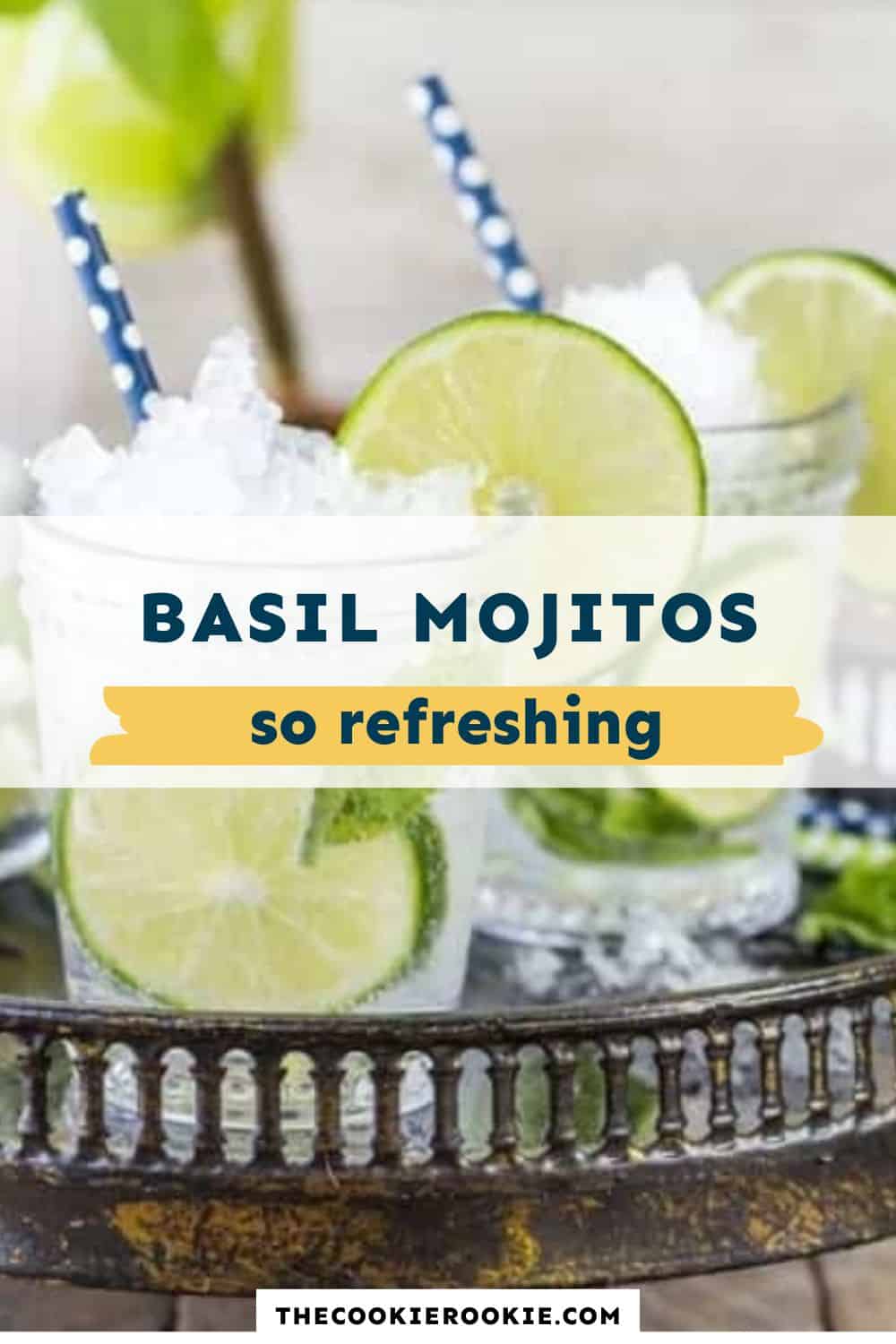 basil mojitos pin image